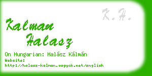 kalman halasz business card