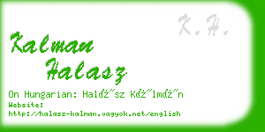 kalman halasz business card